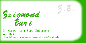 zsigmond buri business card